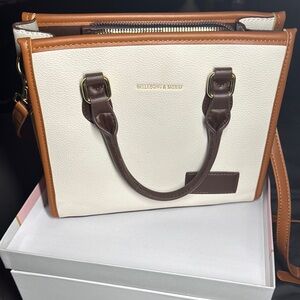 Bellebong & Moxii White and Brown Handbag